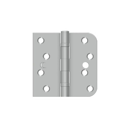 Deltana 4 x 4 x 5/8 x SQ Hinge, Handed, Ball Bearing, Security in Brushed Stainless PR SS44058B32DRH-S